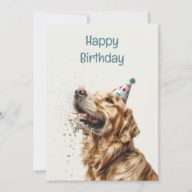 Birthday Golden Retriever Dog (Front)