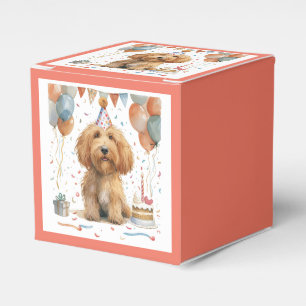 Birthday Goldendoodle Dog Favour Box