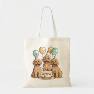 Birthday Goldendoodle Dogs Tote Bag