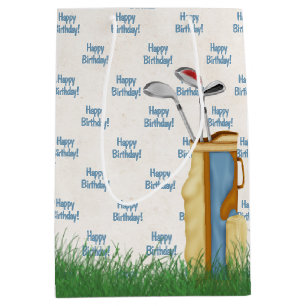 Birthday golf bag in grass