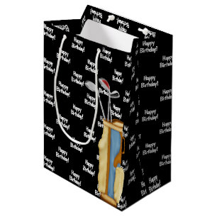 Birthday golf bag on black