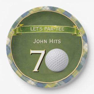 Birthday Golf / Golfing / Golfer Theme Paper Plate