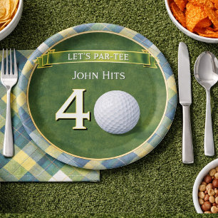 Birthday Golf / Golfing / Golfer Theme Paper Plate