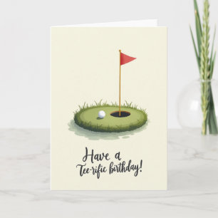 Birthday Golf Green Card