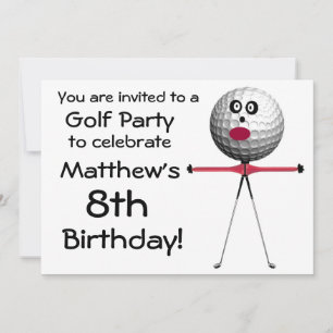 Birthday Golf Party Invitation