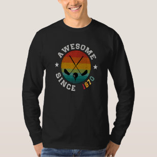 Birthday Golf Player 52 Years Old Awesome Since 1 T-Shirt