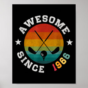 Birthday Golf Player Gift 60 Years Old Awesome Poster