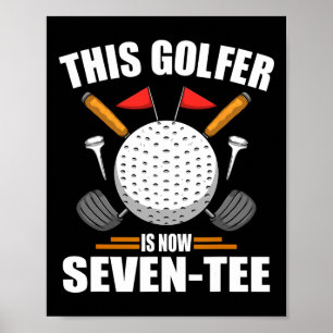 Birthday Golf Shirts For Men 70th Year Old Golfer  Poster