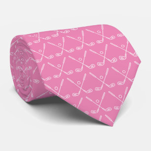 Birthday Golfer Ball 80th Sports Player Pink Tie