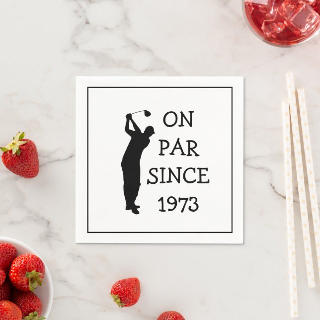 Birthday Golfer Funny 50th happy Dad Par Napkin (Insitu)