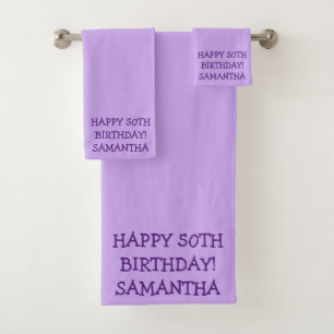 Birthday Golfer Funny 50th happy Mum Bath Towel Set