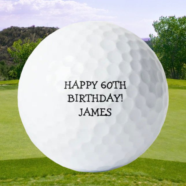 Birthday Golfer Funny 60th happy Dad  Golf Balls (Creator Uploaded)