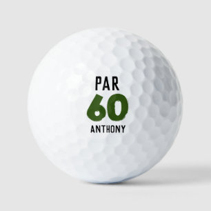 Birthday Golfer Funny 60th happy Dad Par Golf Balls
