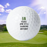 Birthday Golfer Funny 60th happy Dad Par Golf Balls<br><div class="desc">60 years and still swinging,  funny 60th birthday quote golf balls. Perfect for dad,  grandad,  stepdad. Golfer gift idea. You can personalise the year and name.</div>