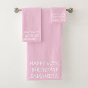 Birthday Golfer Funny 60th happy Mum Bath Towel Set