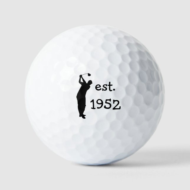 Birthday Golfer Funny 70th happy Dad Golf Balls (Front)