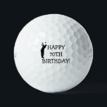 Birthday Golfer Funny 70th happy Dad Golf Balls<br><div class="desc">Happy 70th birthday! Funny 70th birthday quote. Perfect for dad,  grandad,  stepdad. Golfer gift idea. Personalise it with a name.</div>