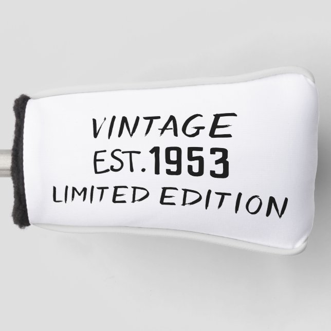 Birthday Golfer Funny 70th happy Dad Golf Head Cover (Front)