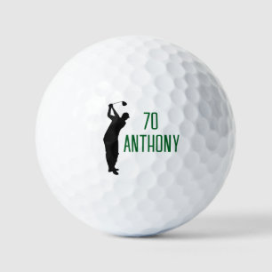 Birthday Golfer Funny 70th happy Dad Par Black Golf Balls