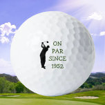 Birthday Golfer Funny 70th happy Dad Par Green Golf Balls<br><div class="desc">On par since 1952 black and green golf ball. 70th Birthday. Perfect for dad,  grandad,  stepdad. Golfer gift idea. Personalise it with a year.</div>