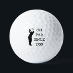 Birthday Golfer Funny 70th happy Dad Par Humour Golf Balls<br><div class="desc">On par since 1953. 70th Birthday. Perfect for dad,  grandad,  stepdad. Golfer gift idea. Personalise it with a year.</div>