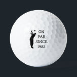 Birthday Golfer Funny 70th happy Dad Par Humour Golf Balls<br><div class="desc">On par since 1953. 70th Birthday. Perfect for dad,  grandad,  stepdad. Golfer gift idea. Personalise it with a year.</div>