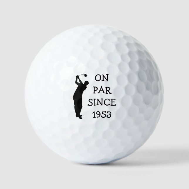 Birthday Golfer Funny 70th happy Dad Par Humour Golf Balls (Front)
