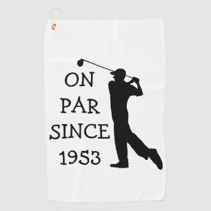 Birthday Golfer Funny 70th happy Dad Par Humour Golf Towel