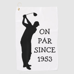 Birthday Golfer Funny 70th happy Dad Par Humour Golf Towel