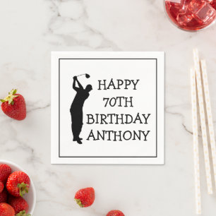 Birthday Golfer Funny 70th happy Dad Par Napkin
