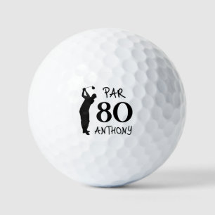 Birthday Golfer Funny 80th happy Dad Golf Balls