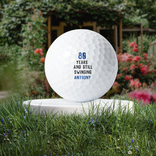Birthday Golfer Funny 80th happy Dad Par Blue Golf Balls