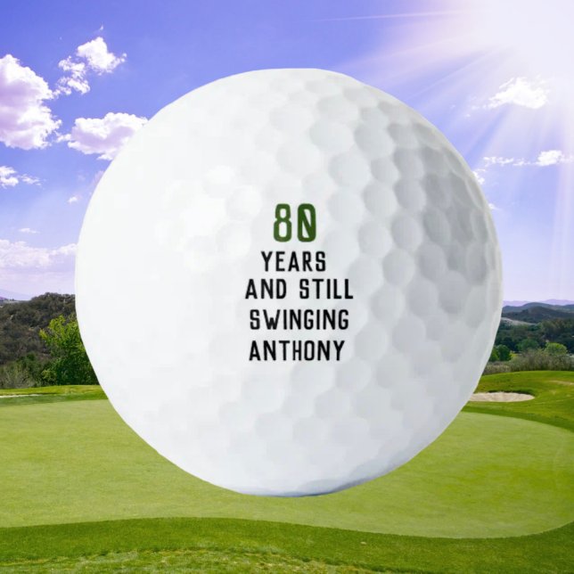 Birthday Golfer Funny 80th happy Dad Par Golf Balls (Creator Uploaded)
