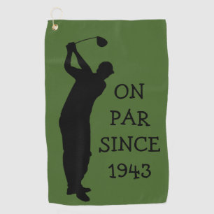 Birthday Golfer Funny 80th happy Dad Par Humour Golf Towel