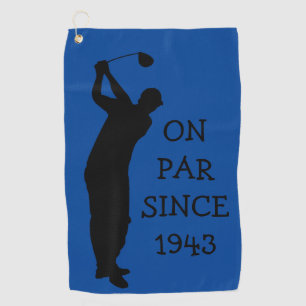 Birthday Golfer Funny 80th happy Dad Par Humour Golf Towel