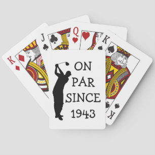 Birthday Golfer Funny 80th happy Dad Par Playing Cards