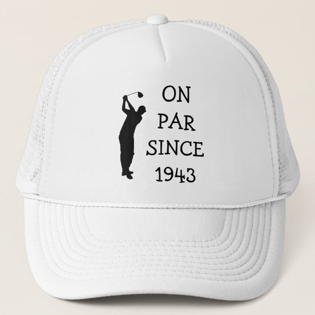 Birthday Golfer Funny 80th happy Dad Par Trucker Hat (Front)