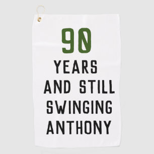 Birthday Golfer Funny 90th happy Dad Par Golf Towel
