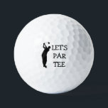Birthday Golfer Funny 90th happy Dad Par Humour Golf Balls<br><div class="desc">Let's par tee. 90th Birthday. Perfect for dad,  grandad,  stepdad. Golfer gift idea. Personalise it with a year.</div>