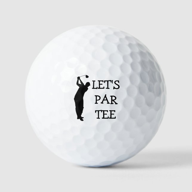 Birthday Golfer Funny 90th happy Dad Par Humour Golf Balls (Front)