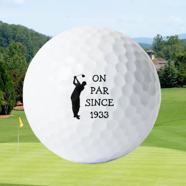 Birthday Golfer Funny 90th happy Dad Par Humour Golf Balls (Creator Uploaded)