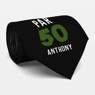 Birthday Golfer Green 50th happy Dad Par Tie
