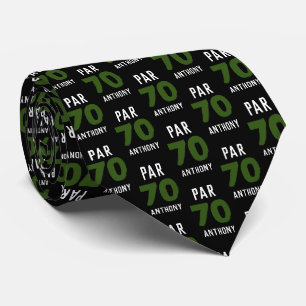 Birthday Golfer Green 70th happy Dad Par Tie