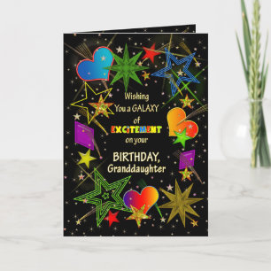 Birthday, GRANDDAUGHTER, Abstract Galaxy, Card