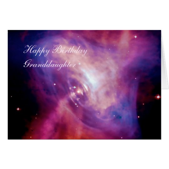 Birthday Granddaughter - Crab Pulsar Time Lapse Card