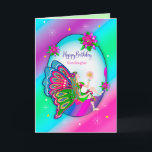 Birthday Granddaughter Magical Butterfly Fairy Card<br><div class="desc">Bright with vivid colours is this beautiful butterfly fairy wishing some little sweet girl a happy birthday,   See other products and cards with same/similar images.</div>