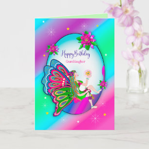 Birthday Granddaughter Magical Butterfly Fairy Card