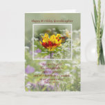 Birthday, Granddaughter, Religious, Butterfly Card<br><div class="desc">The yellow and red tulip and monarch butterfly provide a soft dreamy look to this birthday greeting card.  Customise the inside verse to suit your own needs.</div>