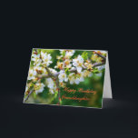 Birthday Granddaughter Sun-Dappled Spring Hawthorn Card<br><div class="desc">Floral series: A beautiful and delicate photo of a sprig of hawthorn,  full of spring blossom. 
In the language of flowers,  hawthorn stands for hope. 



image code: hrflo29</div>