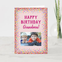 Birthday Grandma Fun Colorful Photo